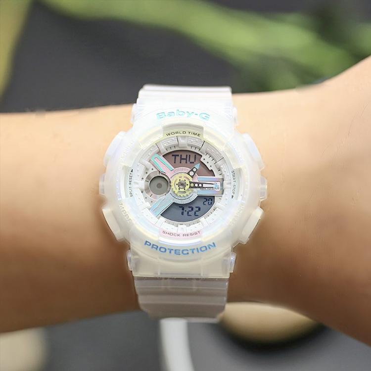 Casio Orologio Baby-G Serie Cielo Stellato Colorato Aurora Unicorno Gelato Macaron Movimento al Quarzo Cinturino in Resina Orologi da Donna BA-110PL-7A2
