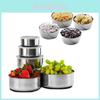 Elegant Stainless Steel Crisper Set Multifunctional Household Food Container 5pcs