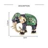 Enamel Colored Elephant Brooch Shirt Mini Elephant Brooches For Women's Pins Chest Flower Collar Pin Sweater Jewelry
