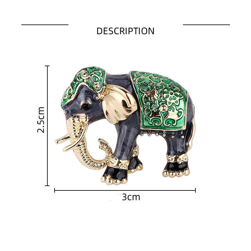 Enamel Colored Elephant Brooch Shirt Mini Elephant Brooches For Women's Pins Chest Flower Collar Pin Sweater Jewelry