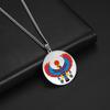 Dawapara Pharaonic Horus Necklace Winged Sun Disk Horus Falcon Necklace Ancient Egyptian Guardian Amulet Stainless Steel Jewelry