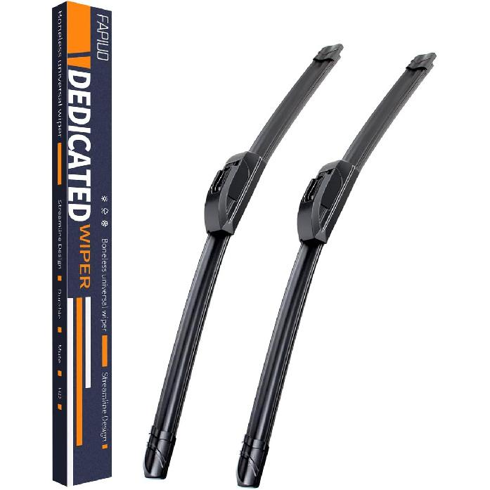OEM Quality 22  +22   FAPIUO Premium All-Season Automotive Replacement J-Hook Silent Wiper Blades (Set Of 2)
