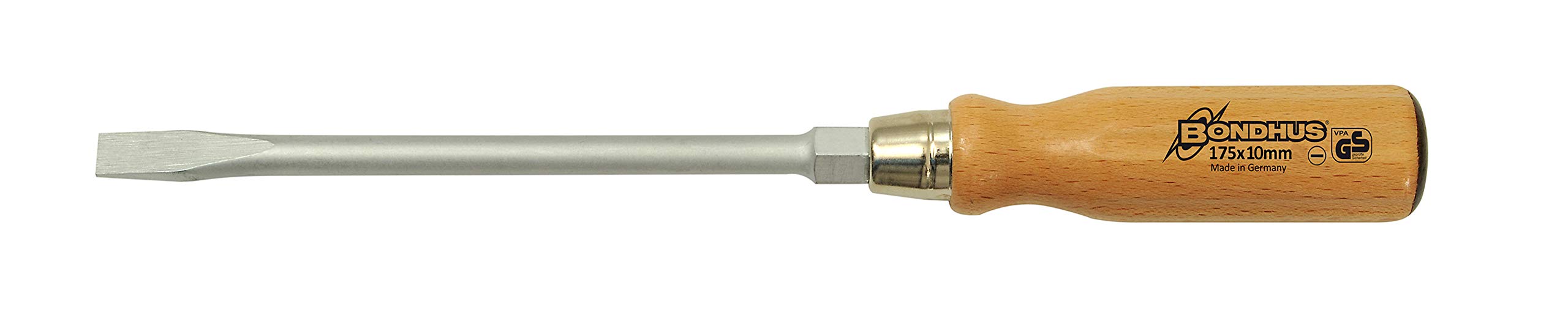

BONDHUS flathead screwdriver Wooden handle flathead screwdriver hexagonal 17306W [] (with bolster)