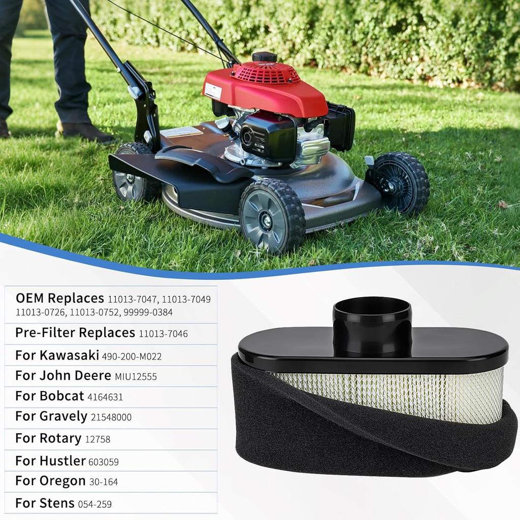 LOCOPOW FR691V Air Filter Part 11013-0752 For Kawasaki FR651V FR730V FS481V FS541V With 11013-0726 11013-7046 FS600V FS651V FS691V FS730V 4 Stroke