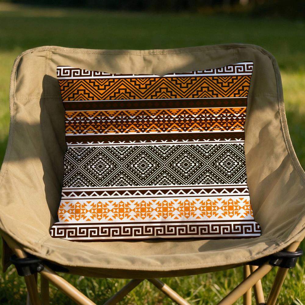 Aztec Ethnic Pattern Cushion Cover Soft Reversible Durable Pillow Cover MultiScene Use for Home Car Daily Comfort
