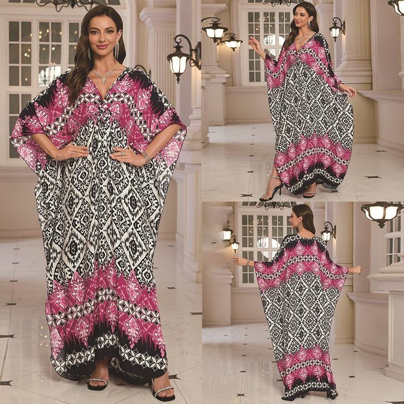 2025 New European and American Beach Dress Women's Loose Robe Bikini Blouse Sunscreen Clothing