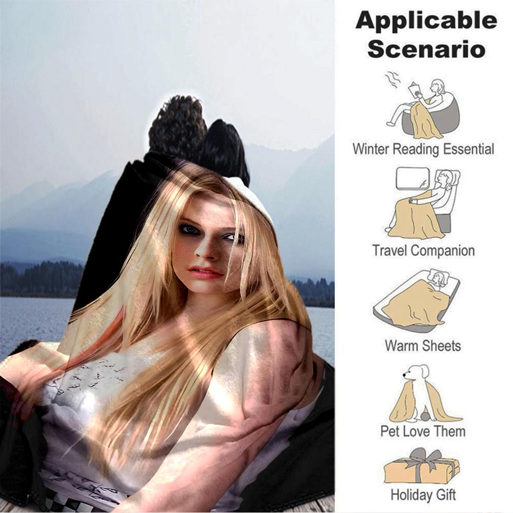 Golden Hair Dreamscape Blanket Soft Throw Blanket For Home Bedroom Bed Sofa Travel Office Solid Christmas Blanket