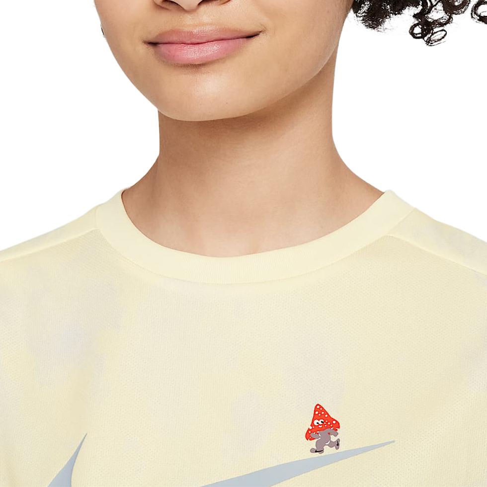 Nike Camiseta Dri-Fit Confortável Moda Tendência Versátil Secagem Rápida Manga Curta Tops Unissex Gesso IF0606744