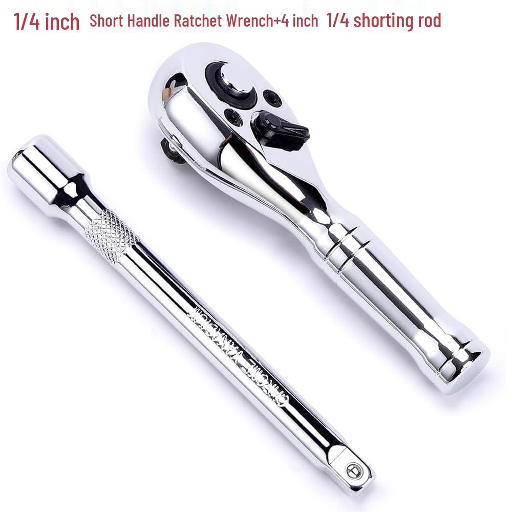 72-Tooth Quick Ratchet Wrench: Large, Medium, Small Bi-directional Socket Head for Auto Repair