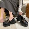 Platform Women's Autumn New Mary Jane One-pedal J Uniform Small Leather Shoes Women