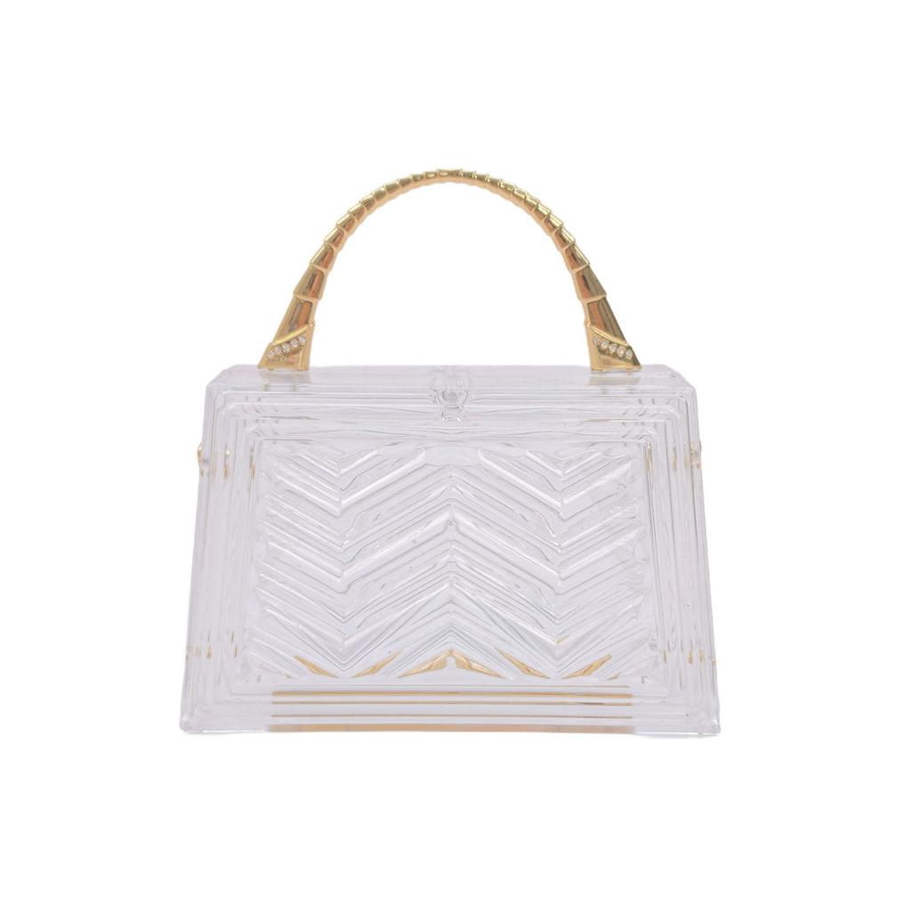 Acrylic transparent bag women's 2026 new pearl chain handbag shoulder chain box bag