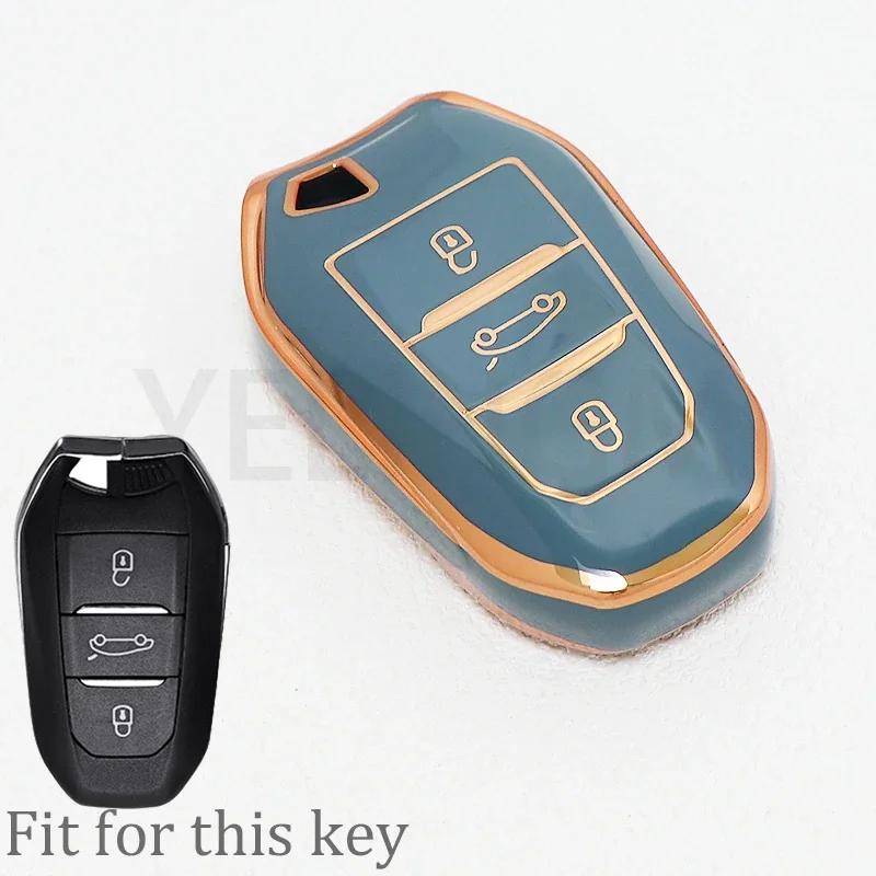 New Tpu Car Remote Key Case Cover Shell For Peugeot 308 408 508 2008 3008 4008 5008 Citroen C4 C4L C6 C3-Xr Picasso Ds3 Ds4 Ds5