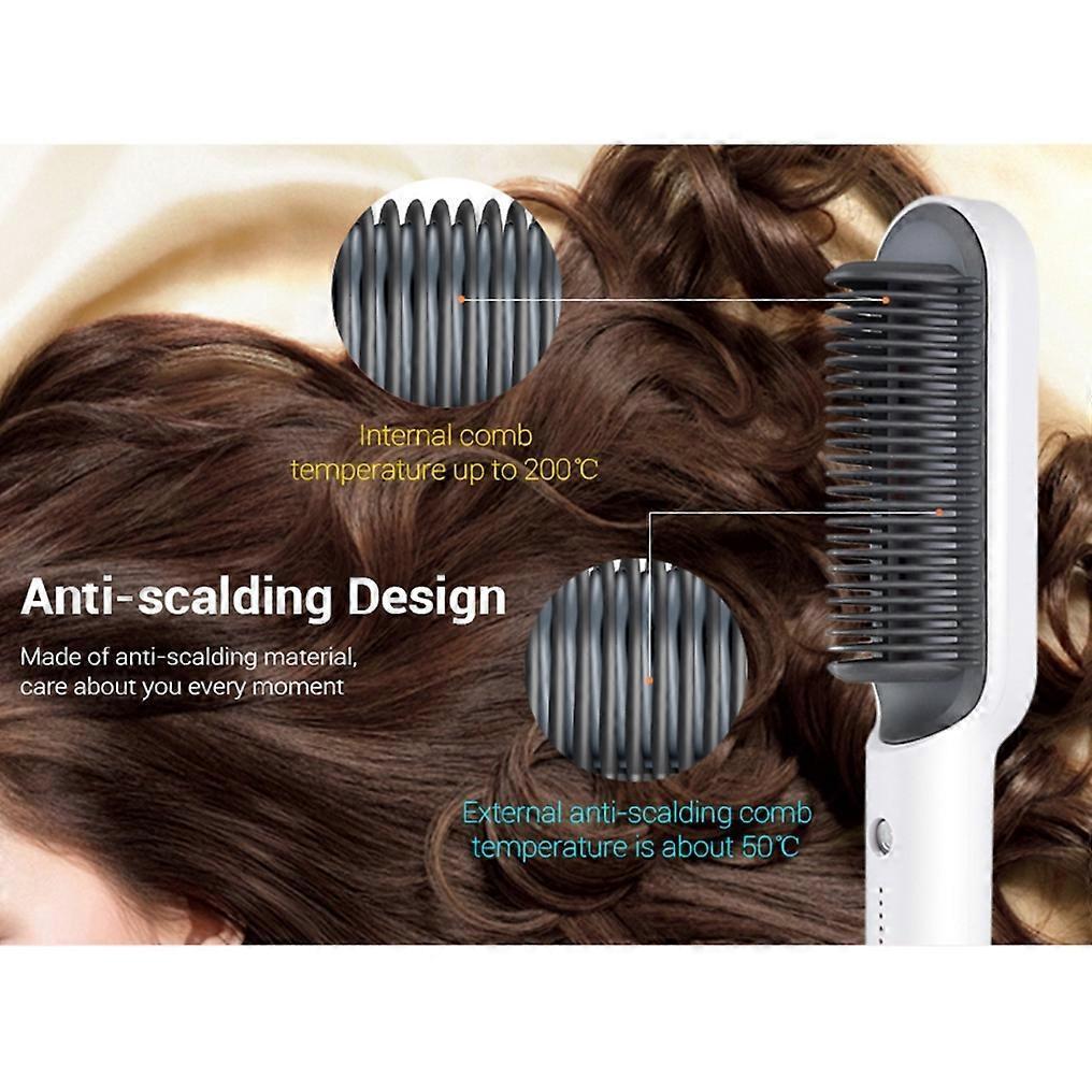 K-SKIN KD380 Hair Straightener Electric Straight Hair Curler Comb Brush PTC Heating Ceramic Straight Hair Brush