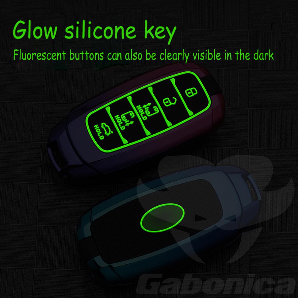 Alloy Car Key Cover For Hyundai N Line Verna Solaris Elantra Azera Kona Encino Grandeur Azera Palisade I30 Ix35 Accent Santa Fe