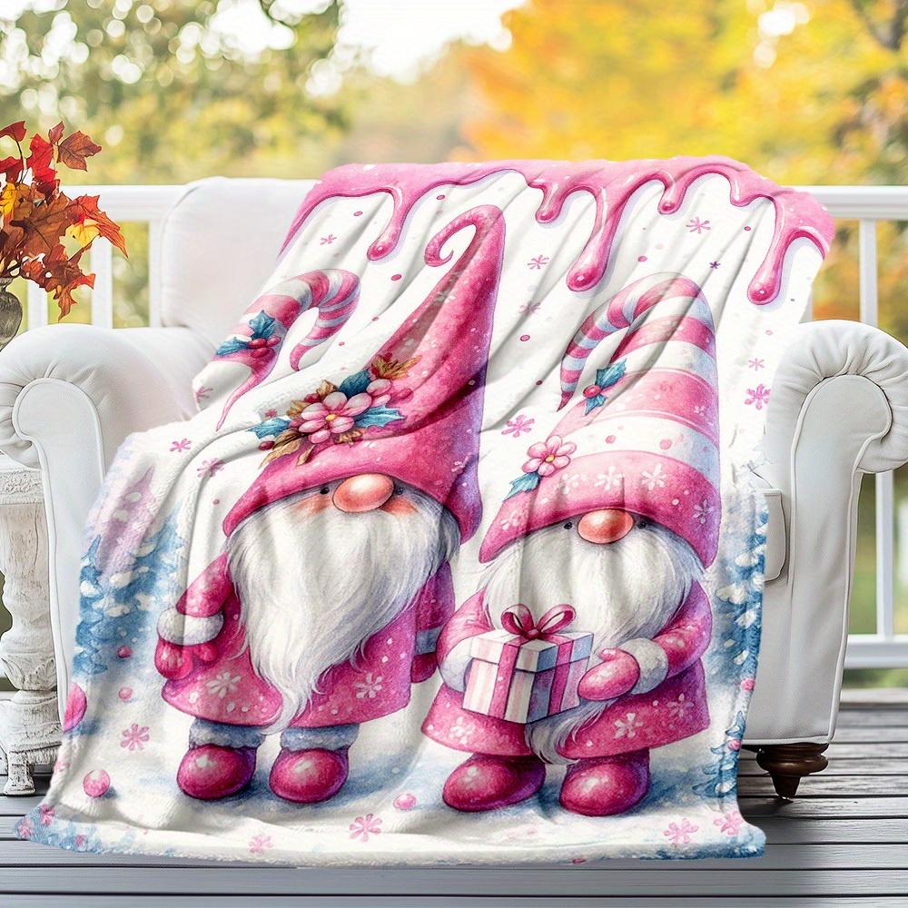 1pc Gnome Winter Blanket for Sofa Bed Soft and Light Bedding Ideal for Picnics, All-Season Christmas Outdoor Decor Accessories-c0803016