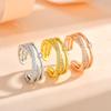 Trendy Triple Band Cross Index Ring Adjustable Open Design Unique Minimalist Stackable Finger Ring For Women Fashion Jewelry