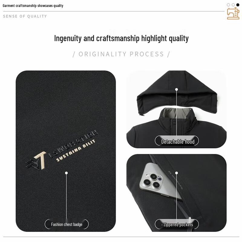 Tucano Men's Thickened Hooded Padded Winter Jacket