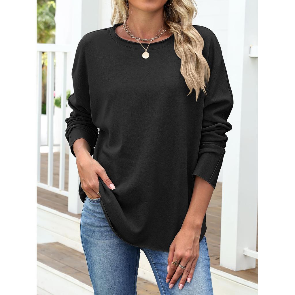Women's Fashion Round Neck Long Sleeve Top