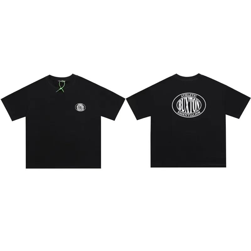 Summer Fashion Heavyweight Retro Men's English Letters 100% Cotton Printed Round Neck High-quality Casual Fitness Street T-shirt