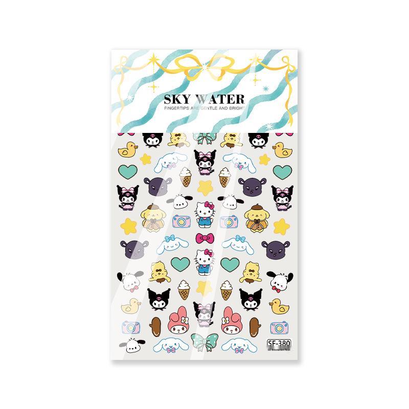 Sanrio Kuromi & Hello Kitty 6D Embossed Nail & Gadget Stickers