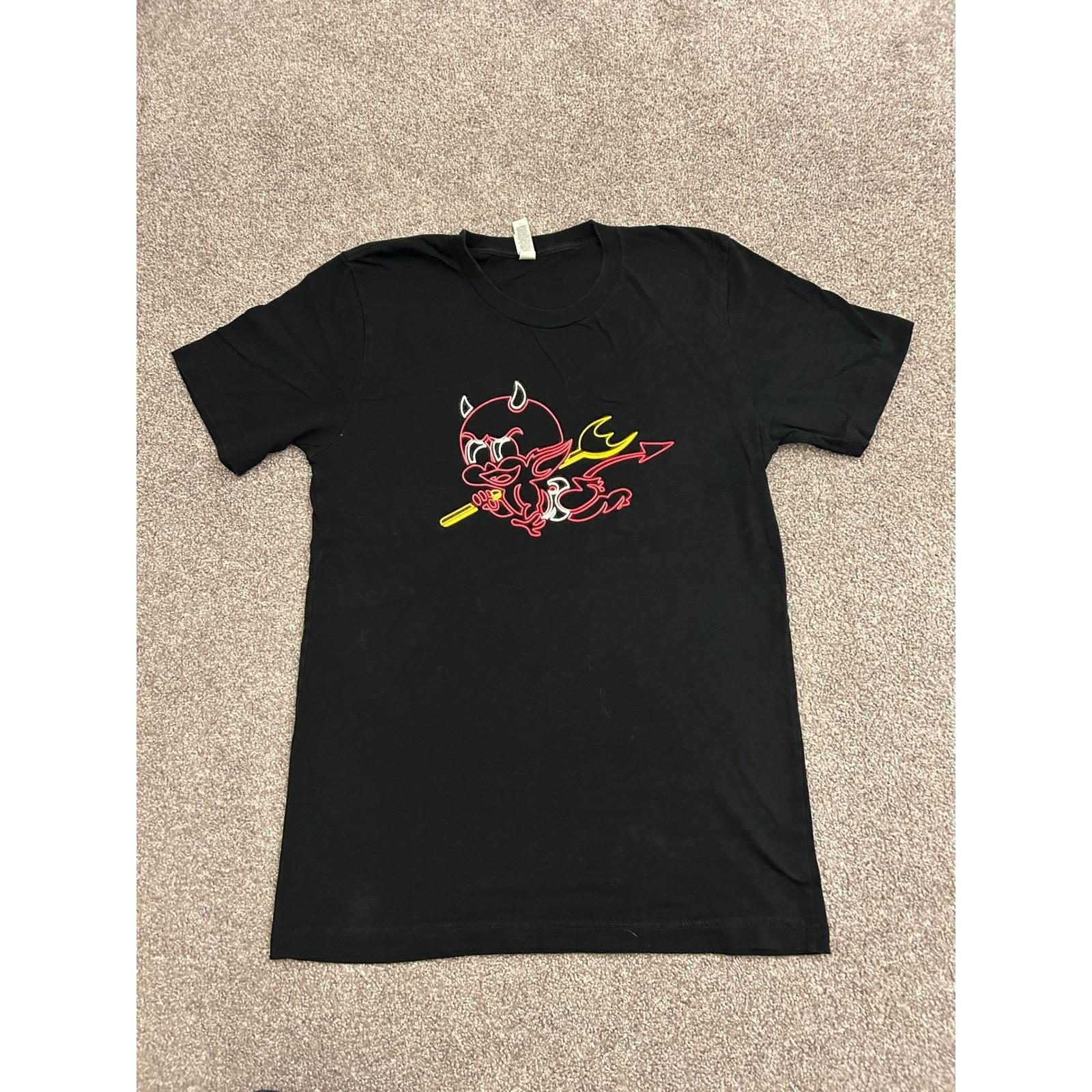 Bella Canvas Torchys Tacos T-Shirt Mens Medium Black Excellent Devil Graphic XXL