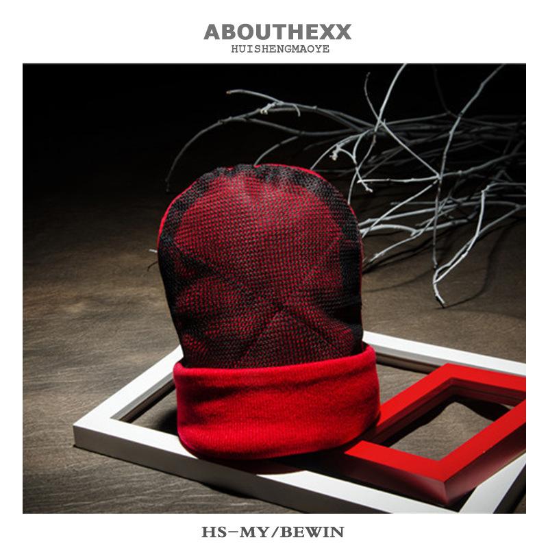 

Подземная шапка с вращающейся головой, шерстяная шапка, плюс износостойкая сетка, утолщенная вращающаяся холодная шапка, мужская хип-хоп шапка M（56-58cm）