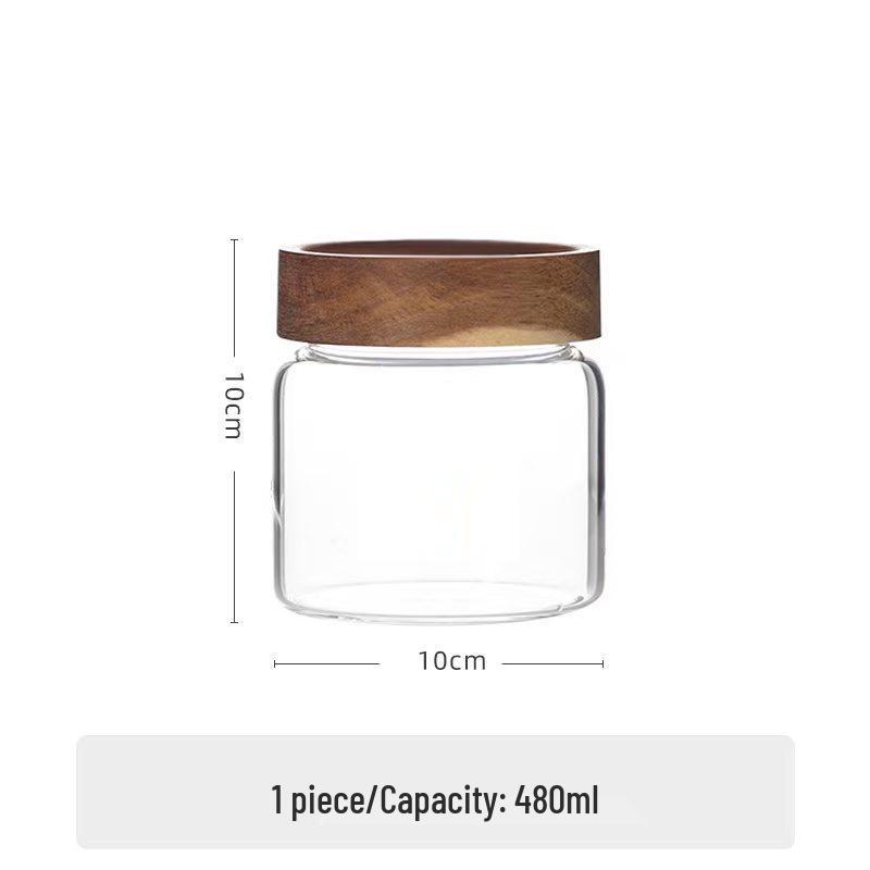 High-Temperature Resistant Multi-Size Honey Glass Jar - Food-Grade & Threaded for Sealing and Storage