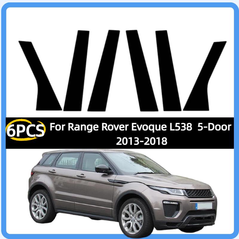 Passend für Range Rover Evoque L538 5-Türer 2013-2018 Türfenster-Aufkleber Säulenverkleidung Aufkleber Abdeckung Zierleiste Autozubehör Glänzend Schwarz