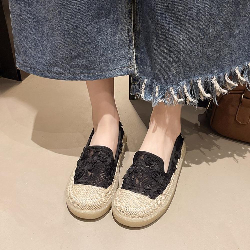 Fashion New Comfortable Fisherman's Shoes Women's Breathable Flat Sole Soft Sole Casual Shoes Women's Summer Lace Upper Outdoor Shoes