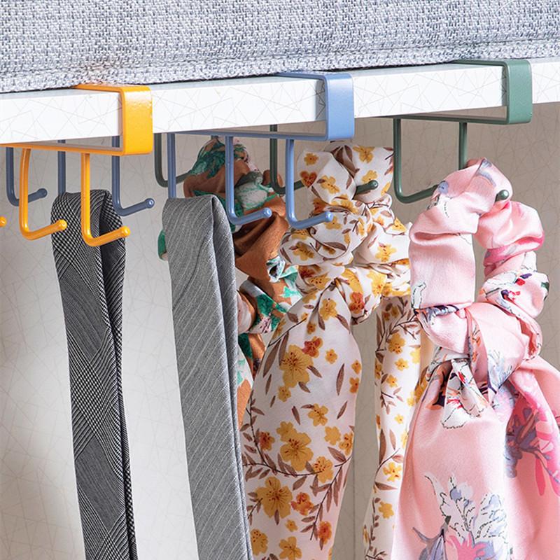 Kitchen Hook Rack Free Punch No Trace Holder Multi-functional Clothes Hook Kitchen Sundries Hanger