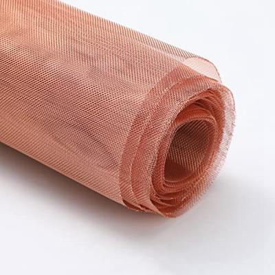 Copper Mesh Screen Wire Mesh 12Inch X 120Inch 40 Mesh Pure Copper Screen Woven Wire Mesh Screen Metal Screen Mesh Fine Mesh