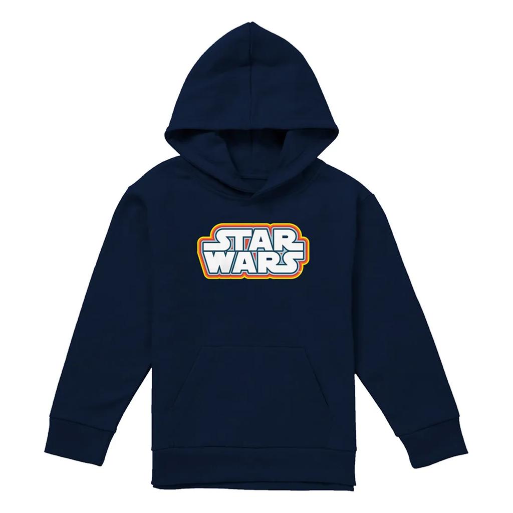 STAR WARS Childrens/Kids Retro Logo Outline Hoodie