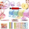 Set de ruban nano pailleté, Kit complet pour faire des bulles, Jouet collant Squishy avec des trous, Pâte à modeler anti-stress pour s'amuser en DIY