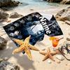 Custom Name Personalized Corpse Bride Print Beach Towel, for Trip Camping Beach Party Home Decor, Birthday Gift for Family & Friends