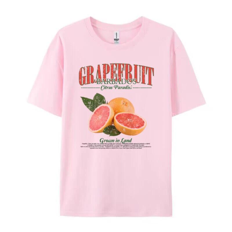 Βίντατζ Γραφικά T-shirts Γκρέιπφρουτ Oversized Cottagecore Αισθητική T-Shirt Χαριτωμένο T-Shirt με Φρούτα Εσπεριδοειδών Γυναικεία Καλοκαιρινά Ρετρό Μόδας Μπλούζες