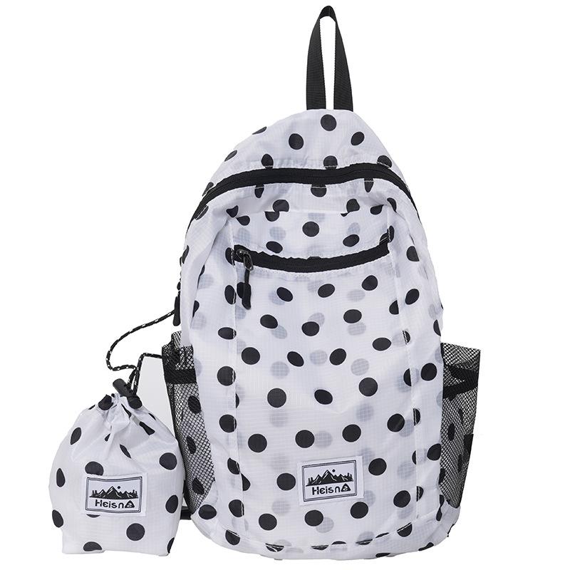 Color Polka Dot School Bag for Girls Large Capacity Backpack for Primary Middle High School Students Lightweight Casual Bookbags Nylon Backpack