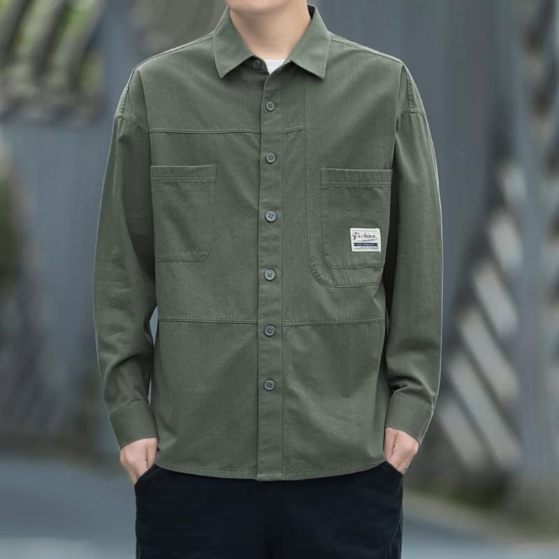 JEEP SPIRIT Men's Long-Sleeve Casual Shirt