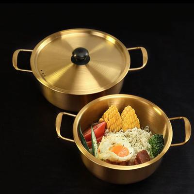 Korean Ramen Pot Stainless Steel Soup Pot Milk Pot Noodle Cooker  Hot Pot