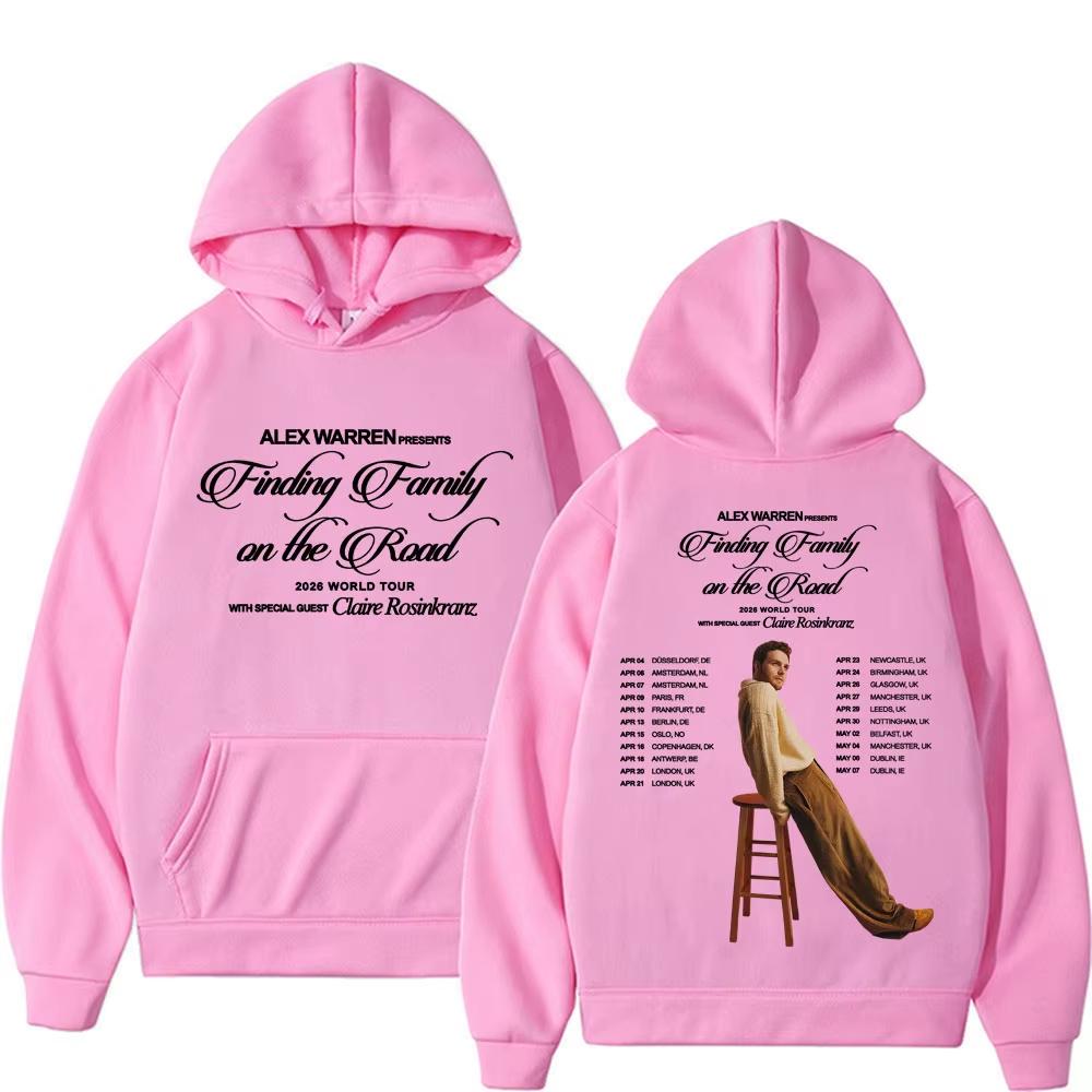 Alex Warren Familie Vinden op De Weg 2026 Wereldtour Hoodie Pullovers Mannen Vrouwen Harajuku Hip Hop Oversized Unisex Harajuku hoge kwaliteit