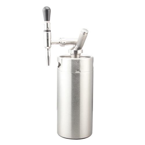 

5л пивной бочонок Мини-диспенсер для кегов, матово-черный бочонок Growler, зарядное устройство для углекислого газа CO2, простое хранение, оборудование для крафтового пива