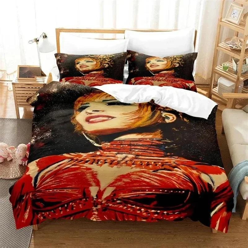 Mylene Farmer Al Season Soft Duvet Cover Beding Warm Comforter sets Soft Comfortable Quilt Cover plus Pilowcases Single Double Quen King