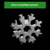 Chiave Multifunzionale a Fiocco di Neve 18-in-1: Utensile in acciaio leggero con caratteristiche ottagonali ed esagonali