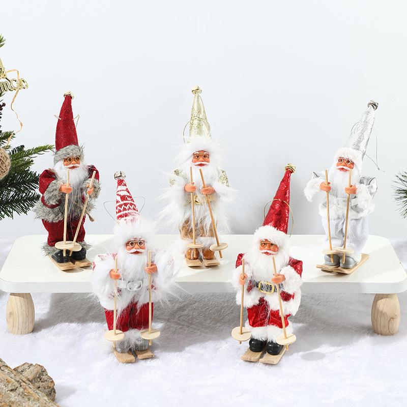 Christmas Santa Claus Skiing Doll Tree Pendant