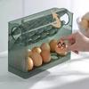 PET Egg Storage Box Automatic Flip Egg Box Refrigerator Side Door Egg Storage Rack Kitchen Egg Tray Storage Organizer