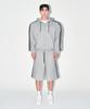 BORN TO WIN Chrome B Track Line Bermuda Pants [Melange Grey]