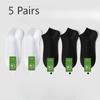 5 Pairs of Men's Summer Thin Pure Cotton Sweat Absorbing Deodorant Mesh Short Cotton Socksjavascript: