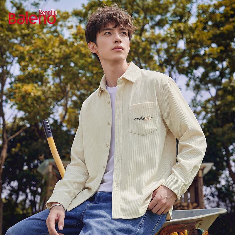 

Baleno Men s Corduroy Long-Sleeve Shirt M