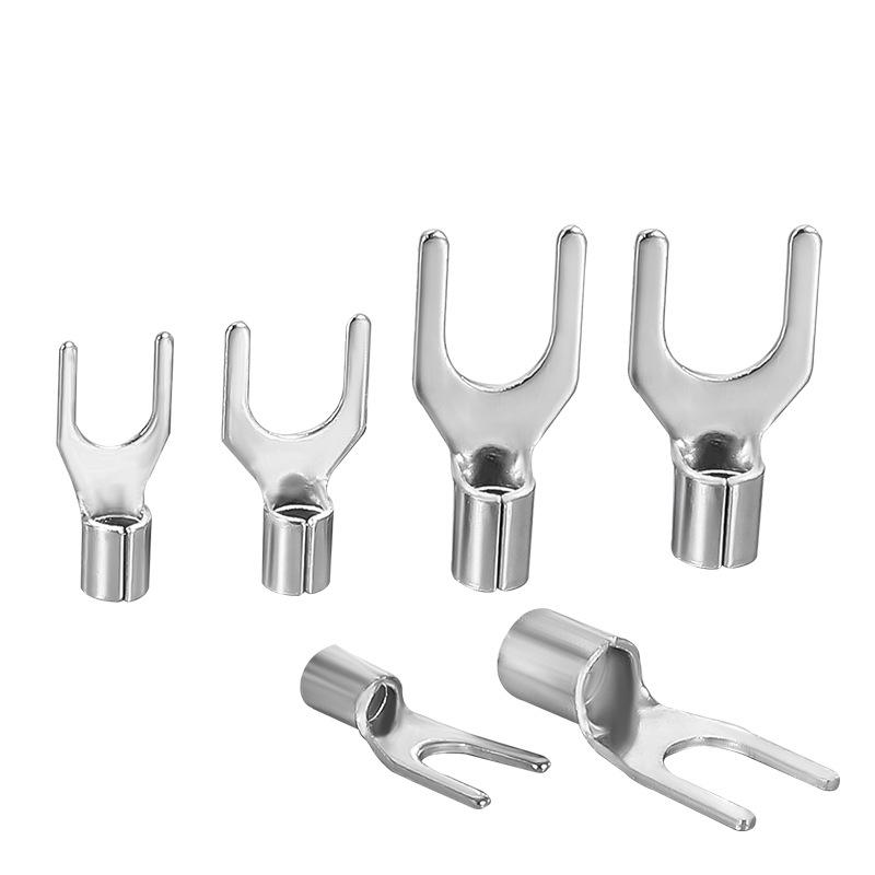 Cold-pressed U-shaped Copper Terminal Connector SNB Fork-type Wire Terminal Lug with Free Invoice