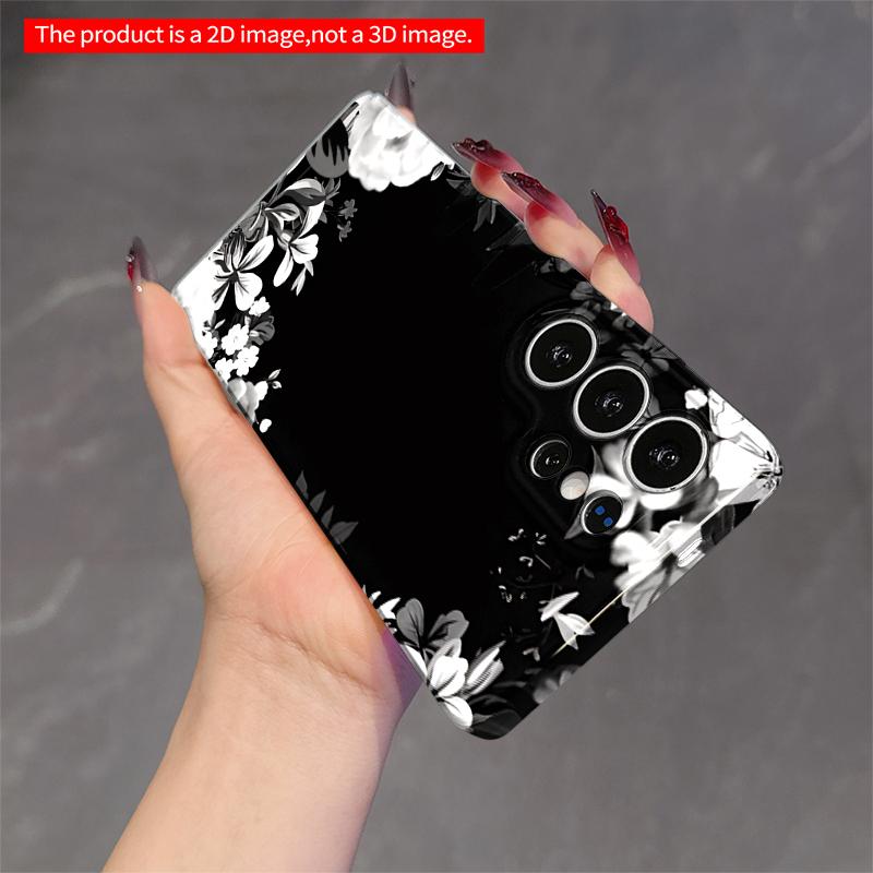 2DFlat Samsung phone case Floral Frame Phone Case Applicable to Galaxy S23 S24 S25ULTRA S26 A12 A14 A15 A16 A54 A55