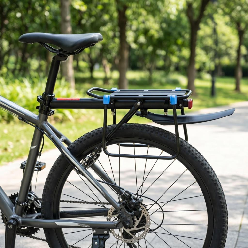 Bike Rack with Reflector Cylindrical Rear Luggage Carrier Sturdy